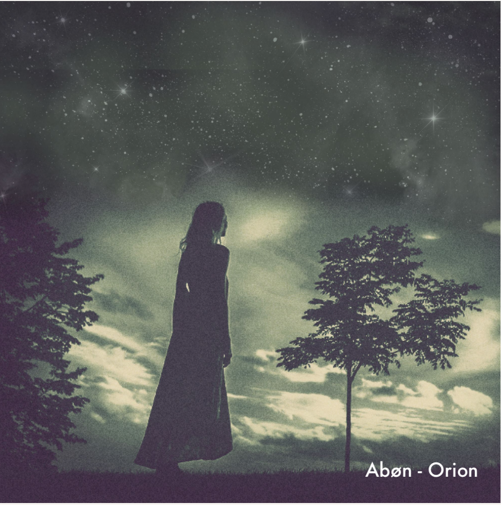Abøn inspiring soundscape music with stary night art work with girl.